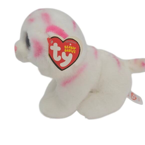 Ty Tabor White Tiger Pink Stripes Beanie‎ Baby VelveTy Stuffed Animal Plush 6" - Picture 7 of 10